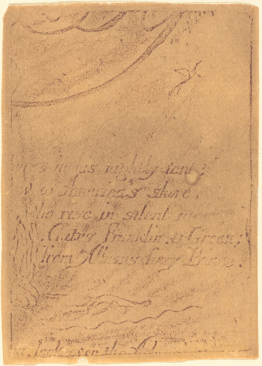 Ristampa da frammento di lastra annullata per A Prophecy, 1793 da William Blake