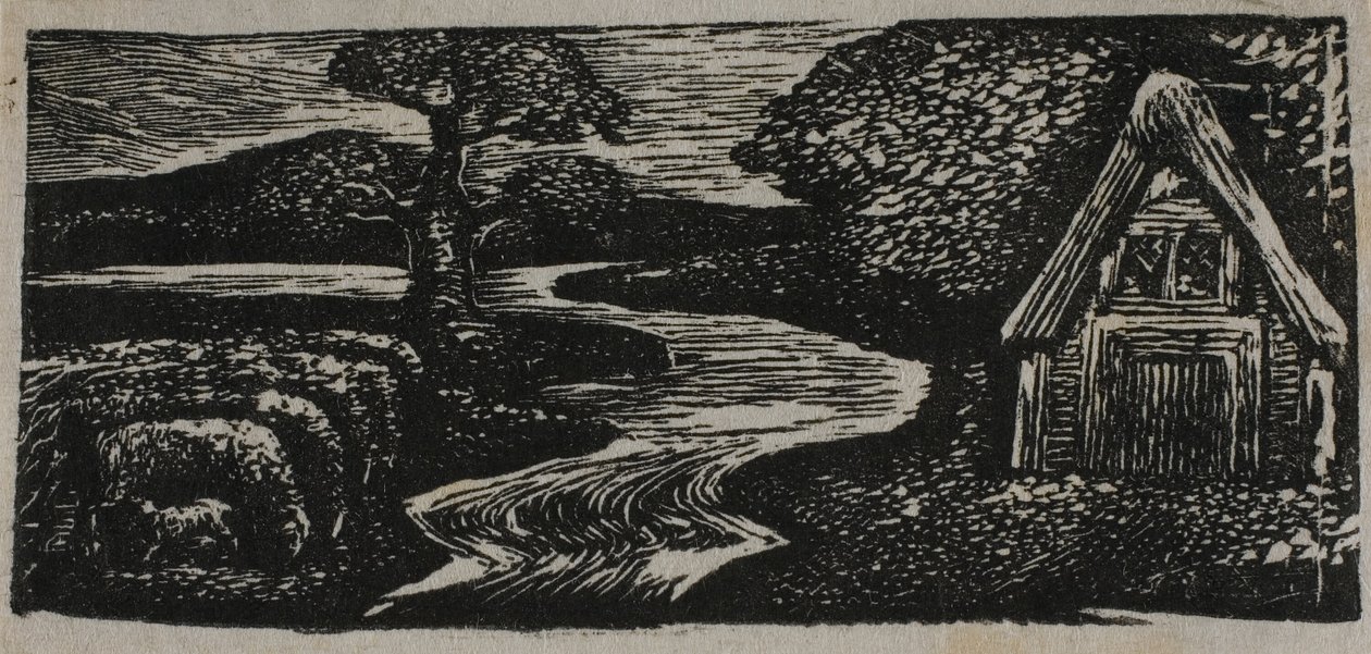 Il diluvio argenteo di Sabrina, da Le pastorali di Virgilio da William Blake