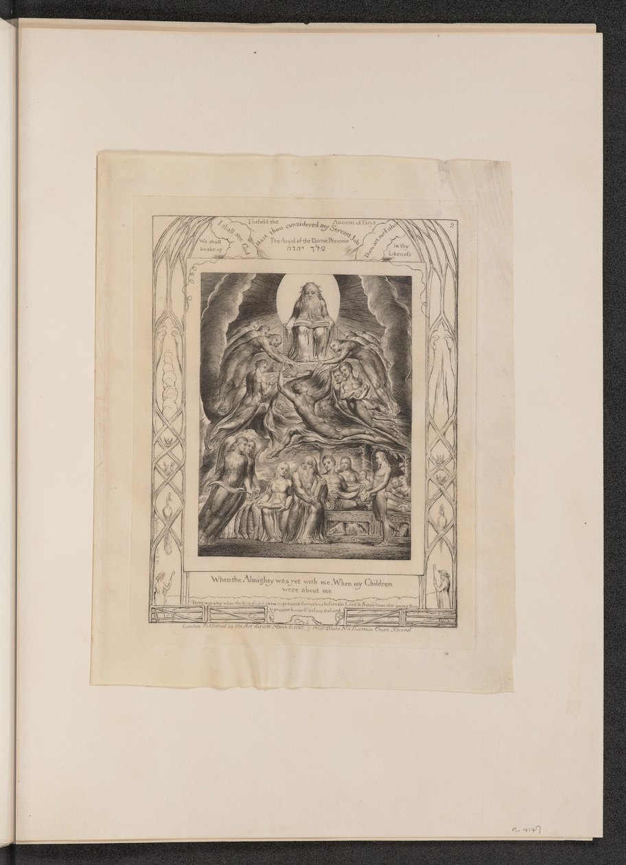 Satana davanti al trono di Dio da William Blake