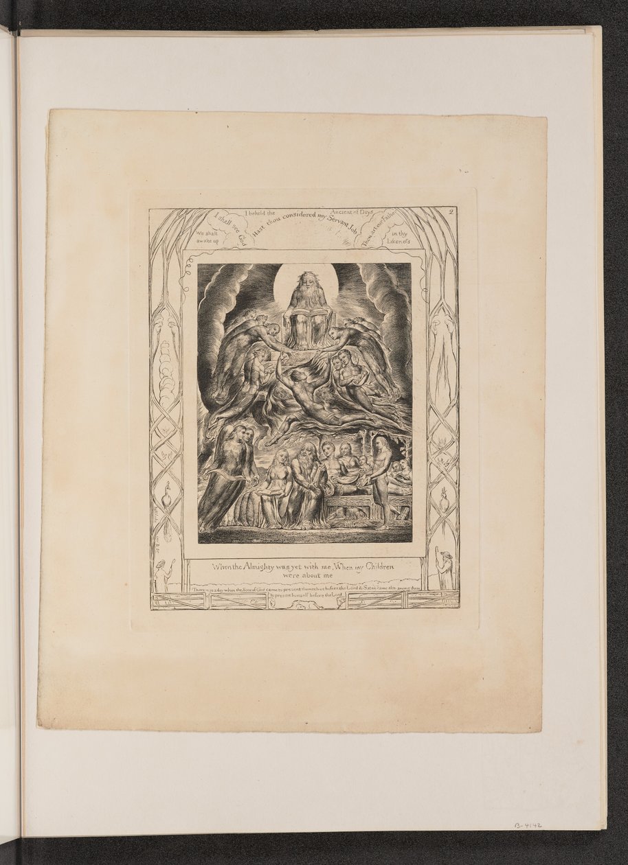 Satana davanti al trono di Dio da William Blake