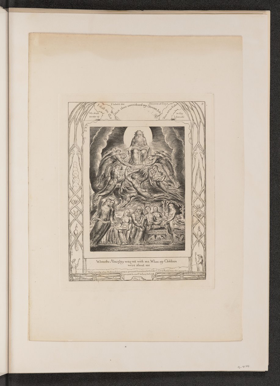 Satana davanti al trono di Dio da William Blake
