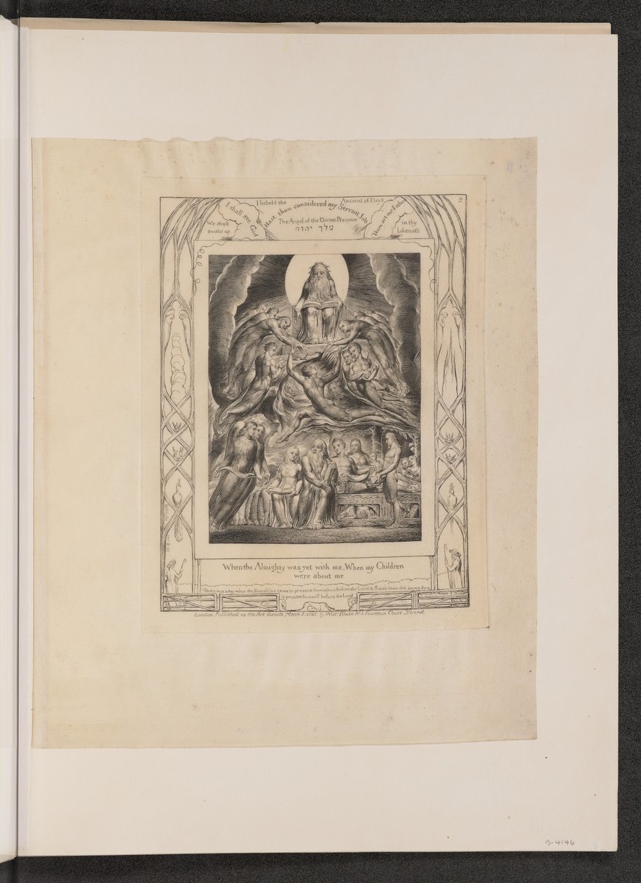 Satana davanti al trono di Dio da William Blake