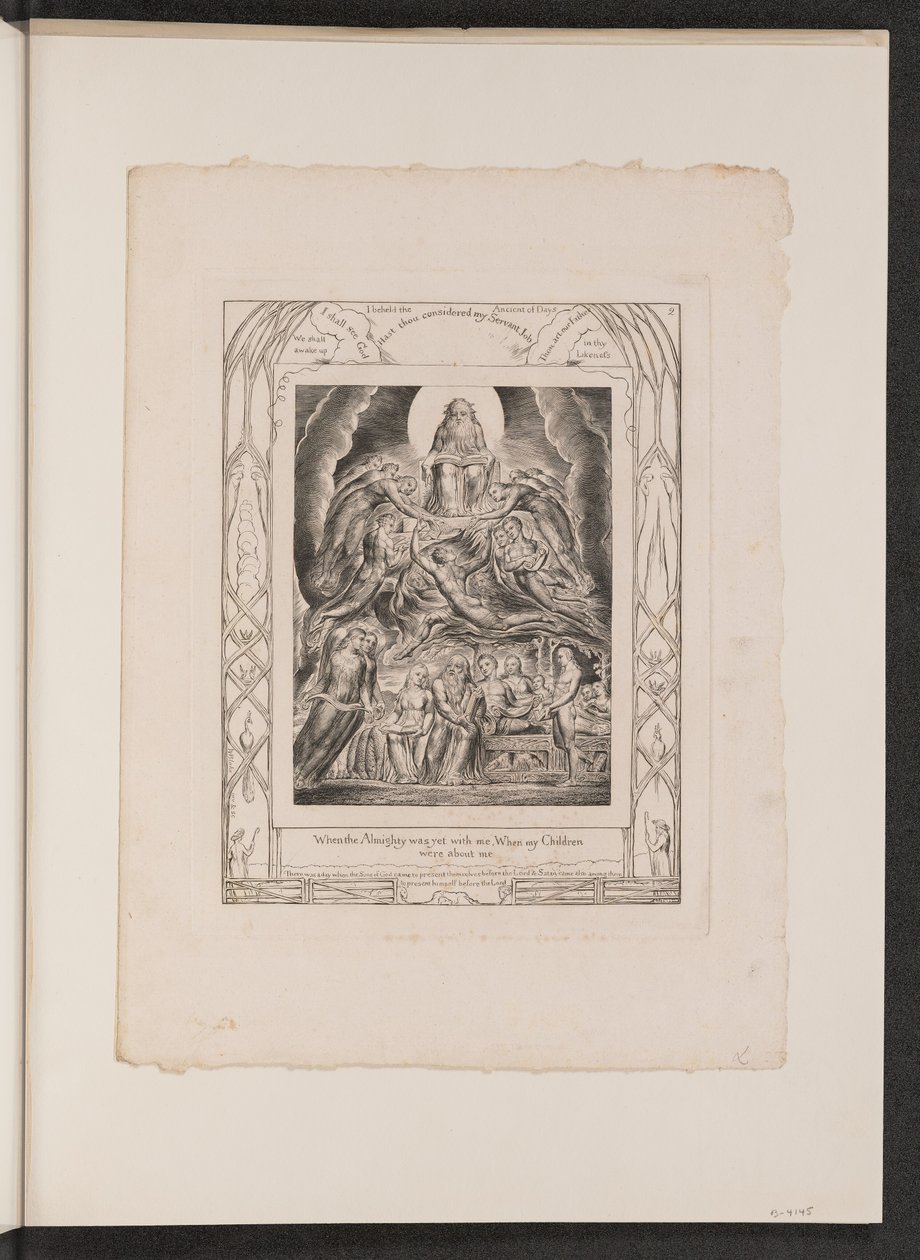 Satana davanti al trono di Dio da William Blake