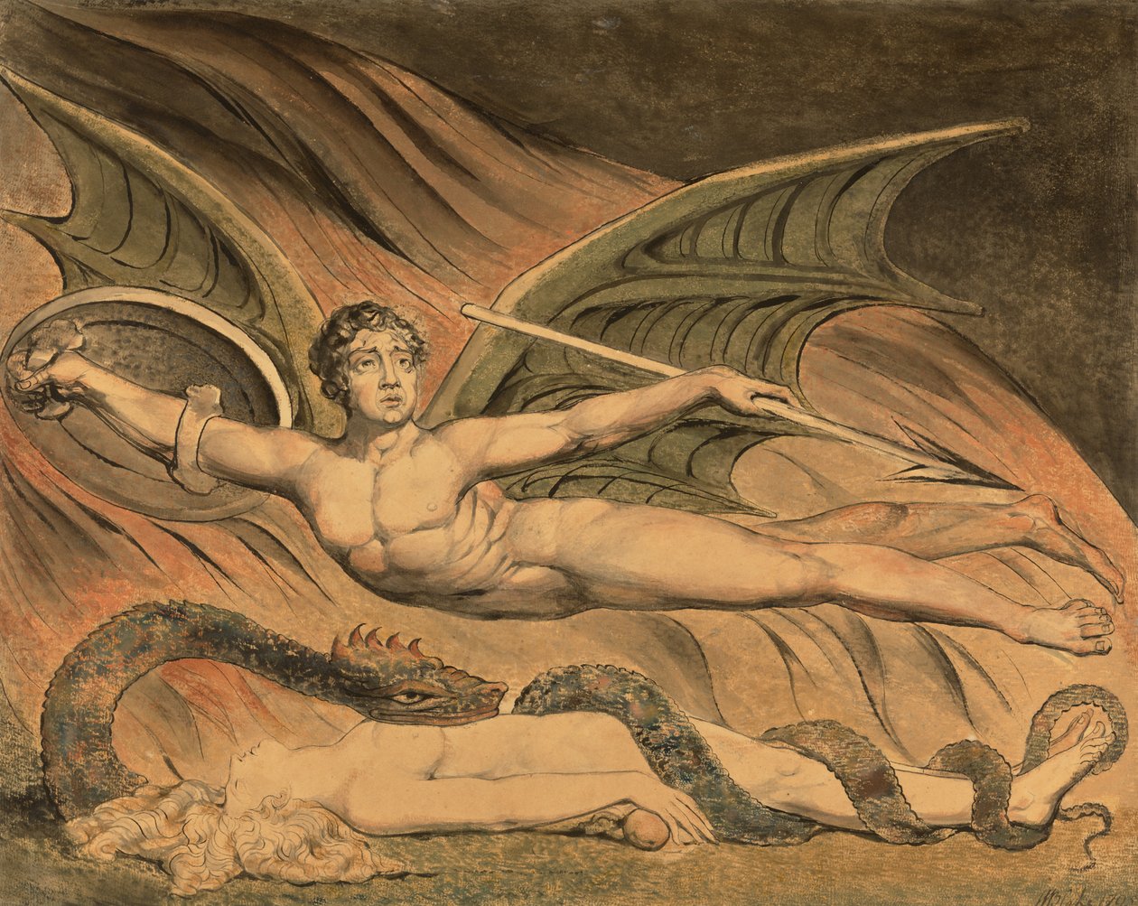 Satana esulta su Eva da William Blake