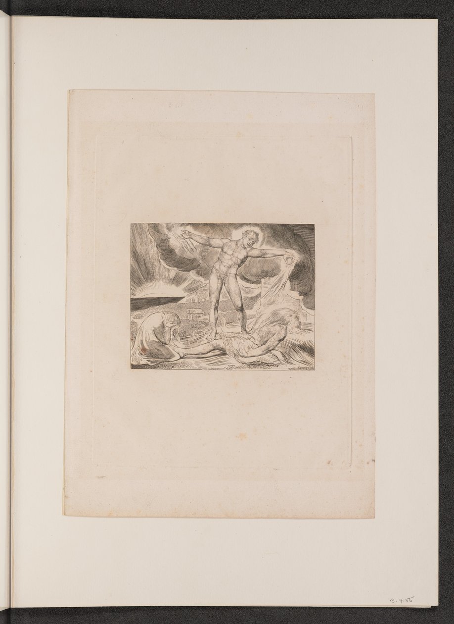 Satana colpisce Giobbe con le piaghe da William Blake