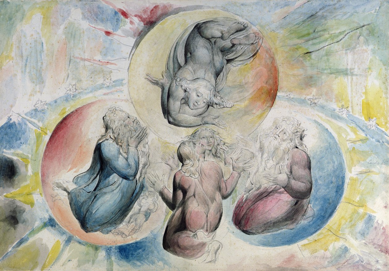 San Pietro, San Giacomo, Dante e Beatrice con San Giovanni anche da 