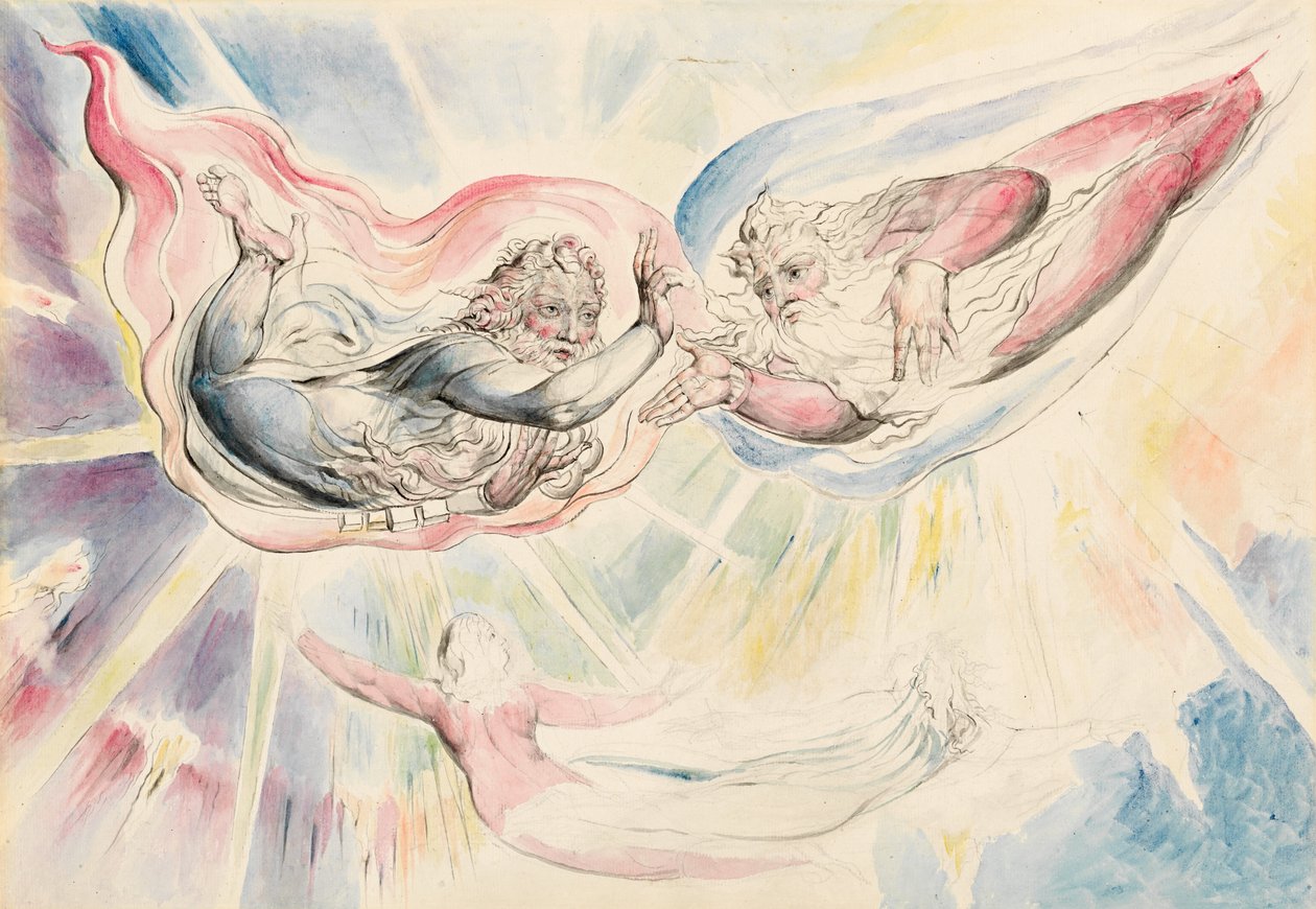 San Pietro e San Giacomo con Dante e Beatrice da William Blake