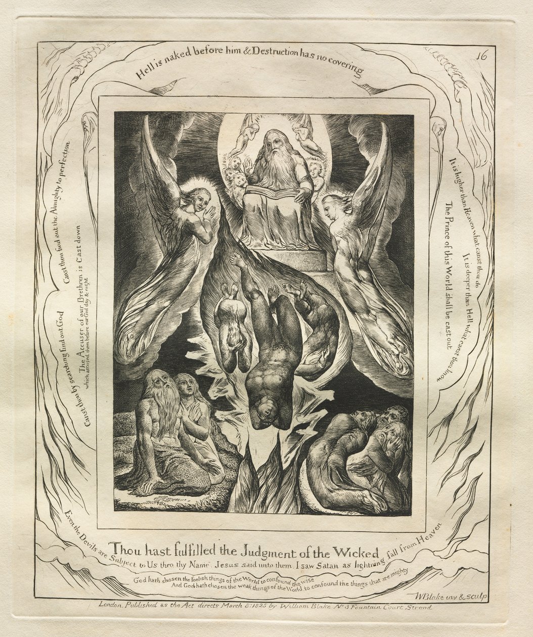 Il Libro di Giobbe: Tav. 16, Hai adempiuto il giudizio degli empi da William Blake