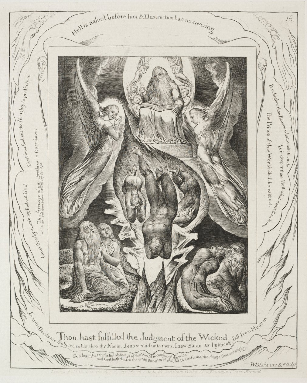 Il Libro di Giobbe: Tav. 16, Hai adempiuto il giudizio degli empi da William Blake