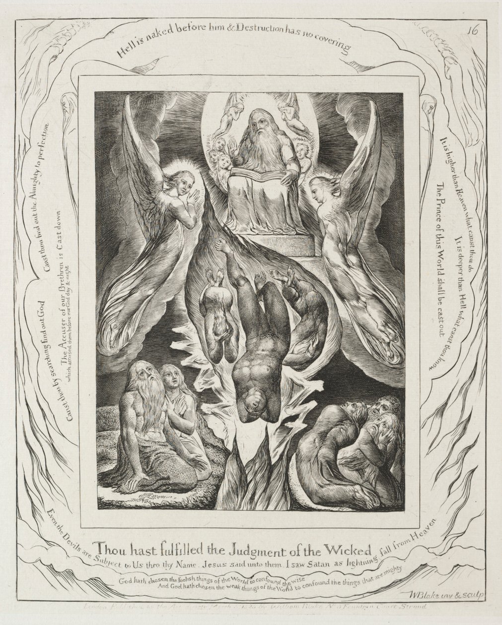 Il libro di Giobbe: Pl. 16, Hai compiuto il giudizio degli empi da William Blake