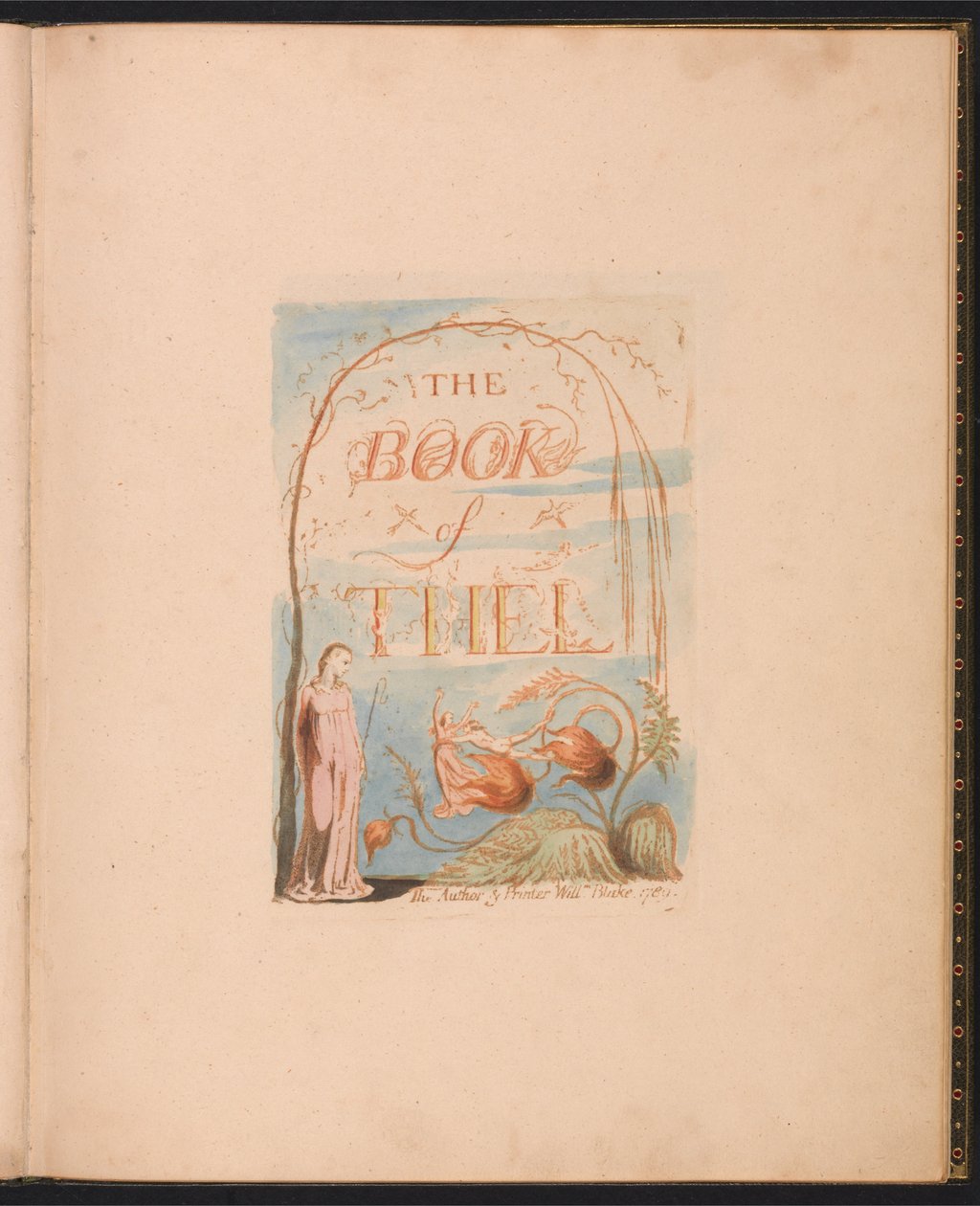 Il Libro di Thel, Tavola 2, Pagina del Titolo da William Blake