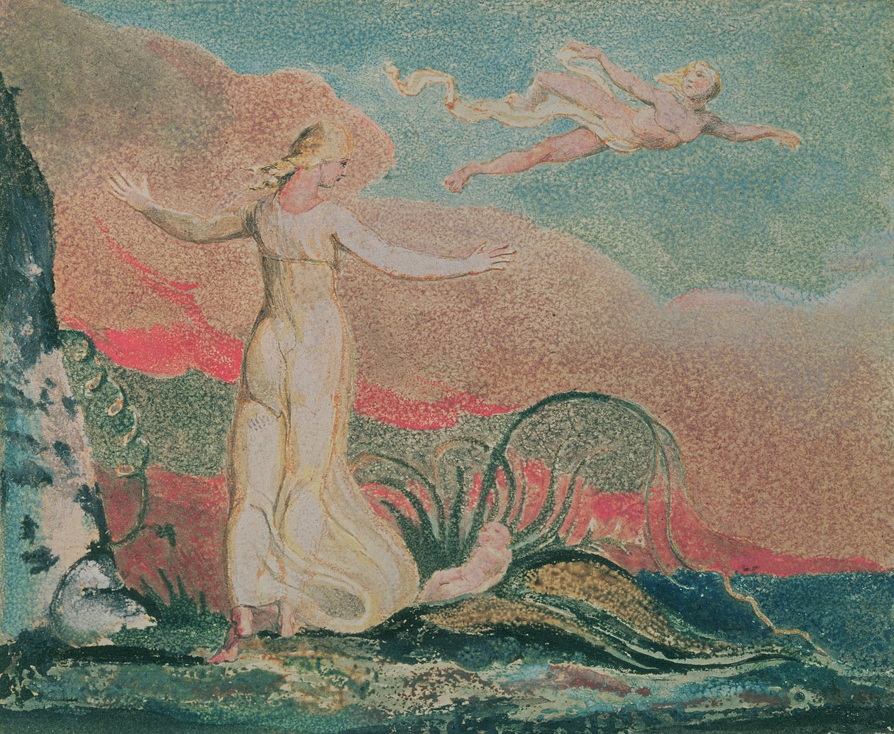 Il Libro di Thel; Tavola 4 Thel nella Valle di Har, 1794 da William Blake