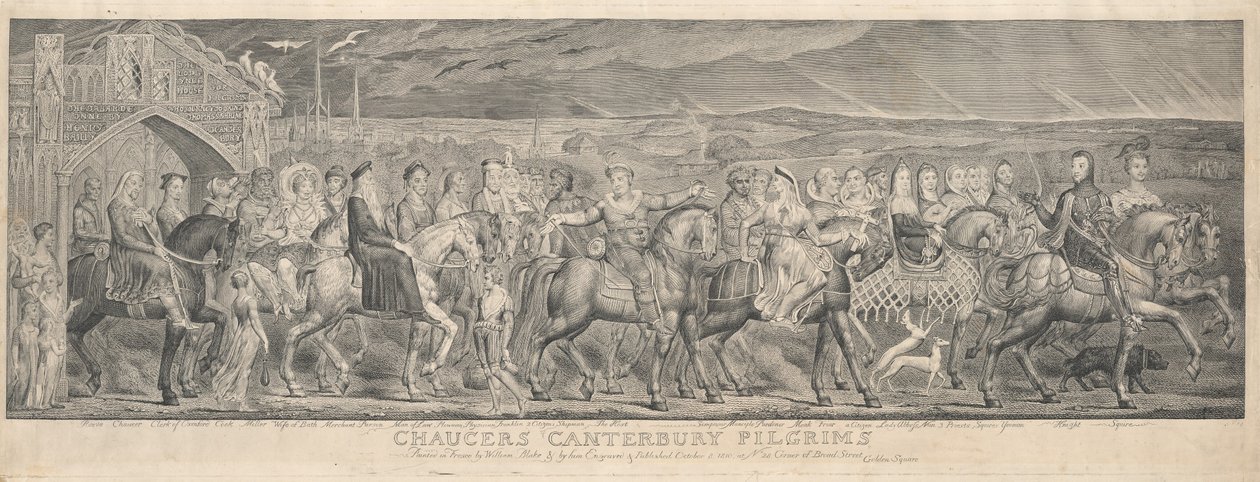 I Pellegrini di Canterbury, 1810 da William Blake