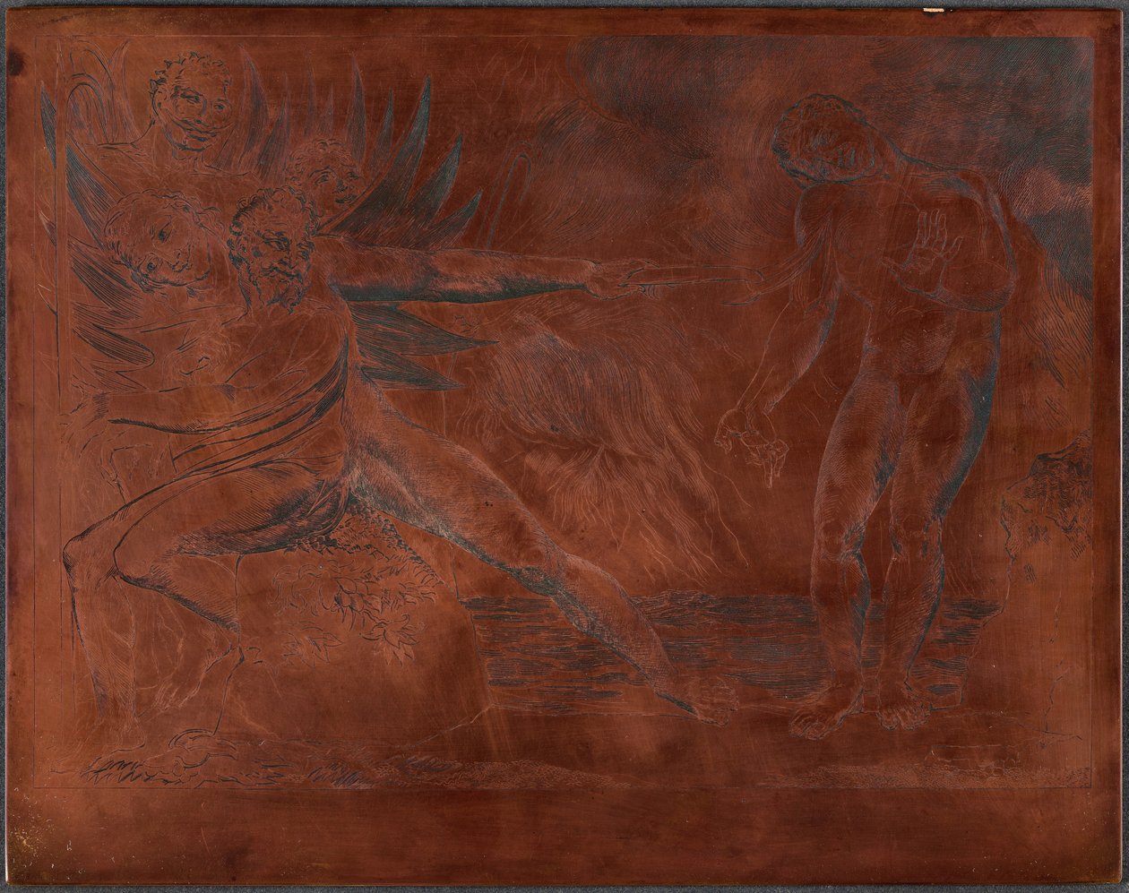 Der Kreis der korrupten Beamten; die Teufel quälen Ciampolo da William Blake