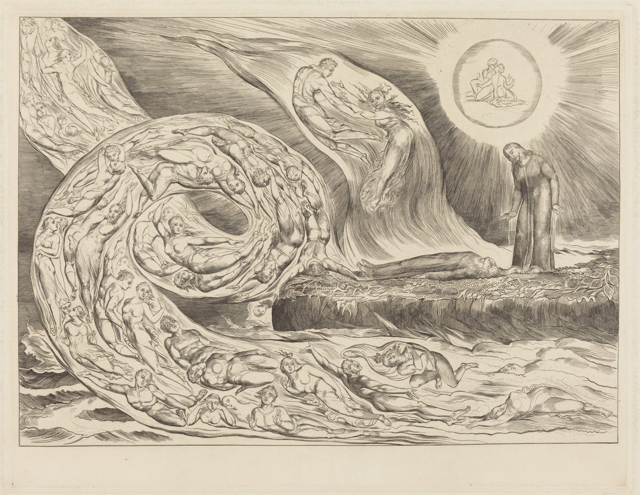Il circolo dei lussuriosi: Paolo e Francesca da William Blake