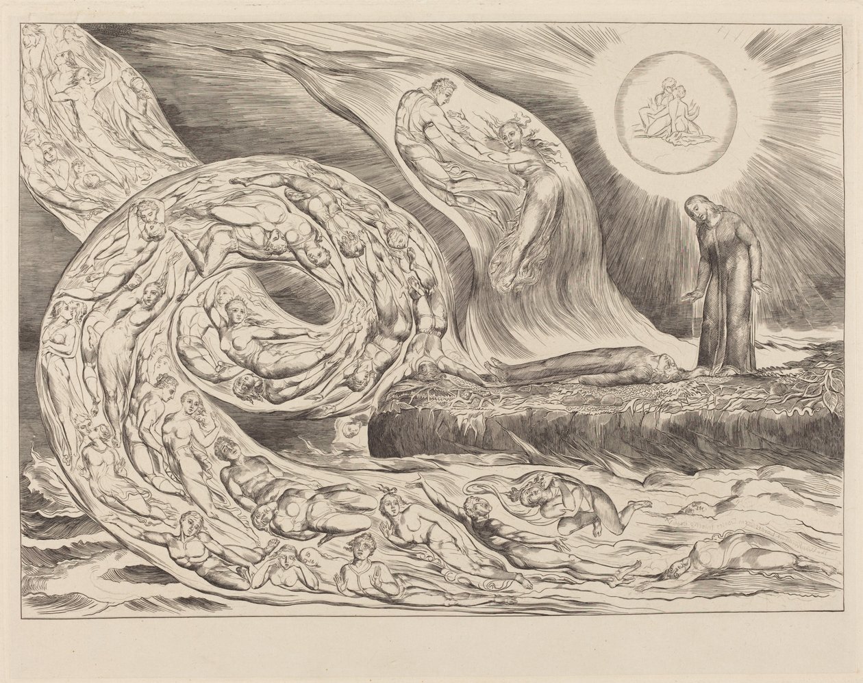 Il circolo dei lussuriosi: Paolo e Francesca da William Blake