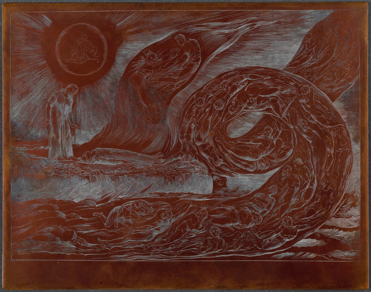Il cerchio dei lussuriosi: Paolo e Francesca da William Blake