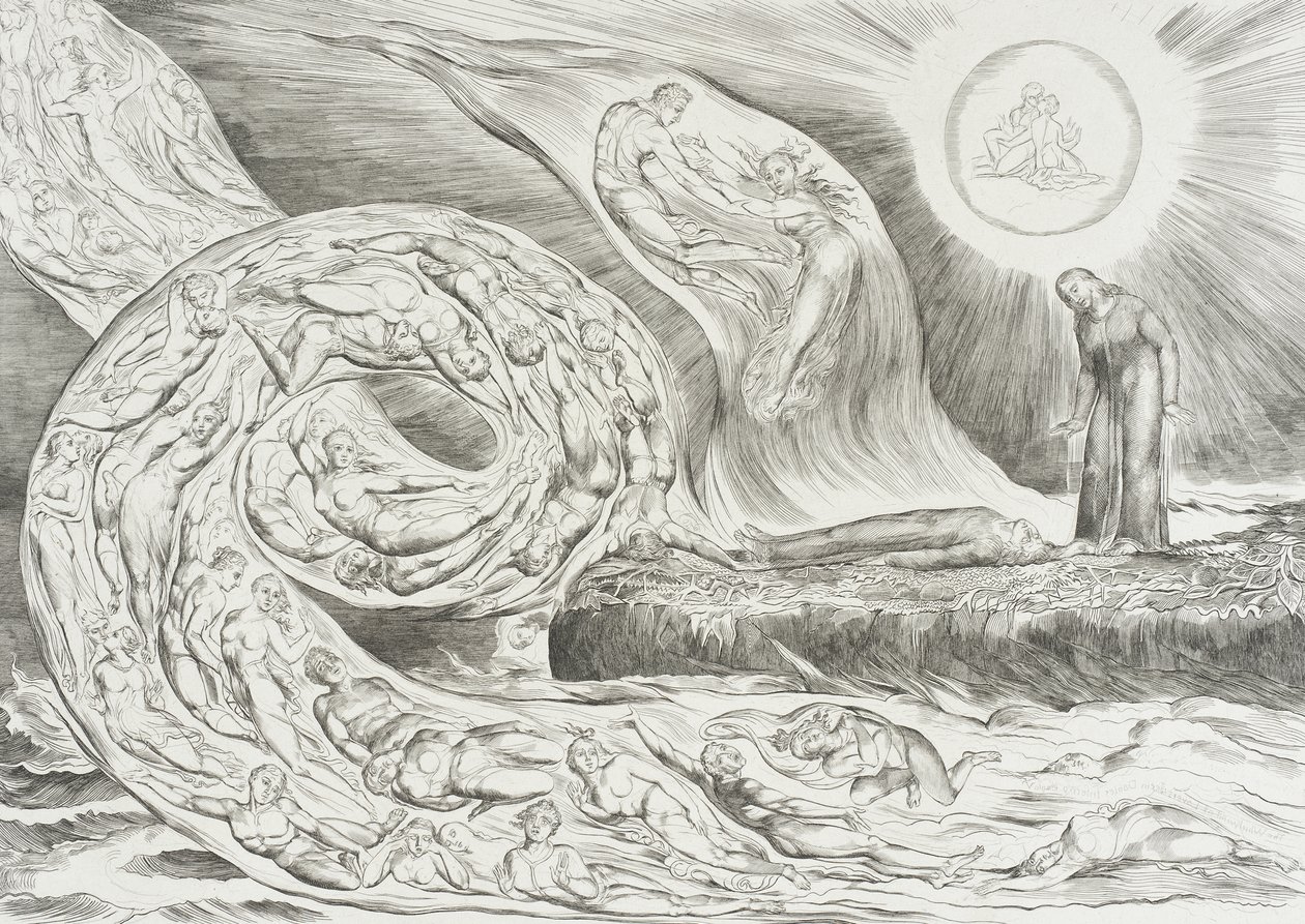 Il cerchio dei lussuriosi: Paolo e Francesca da William Blake