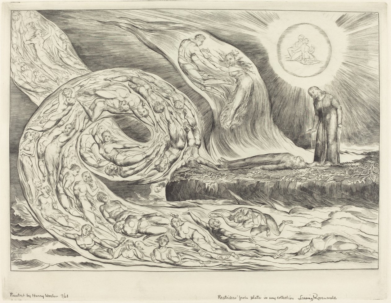 Il cerchio dei lussuriosi: Paolo e Francesca da William Blake