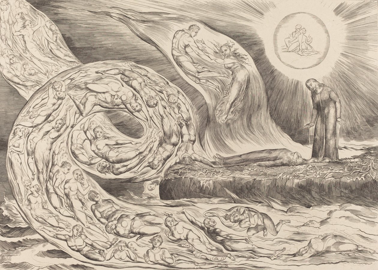 Il cerchio dei lussuriosi: Paolo e Francesca da William Blake
