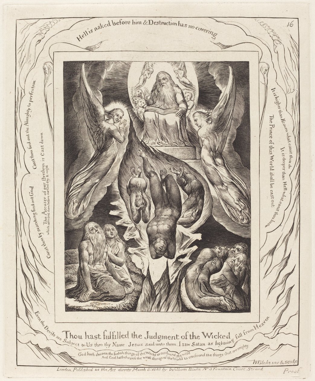 La caduta di Satana da William Blake