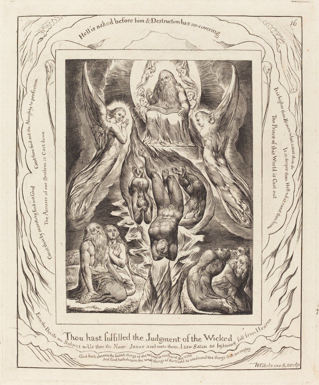 La caduta di Satana da William Blake