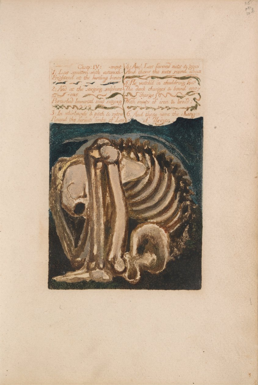 Il Primo Libro di Urizen, Tavola 12, Los colpito da stupore.... (Bentley 8) da William Blake