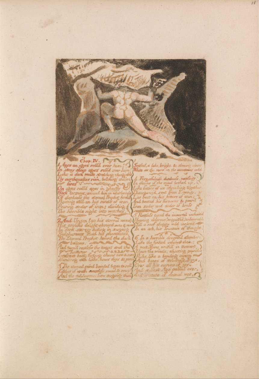 Il primo libro di Urizen, Tavola 13, Capitolo IV da William Blake