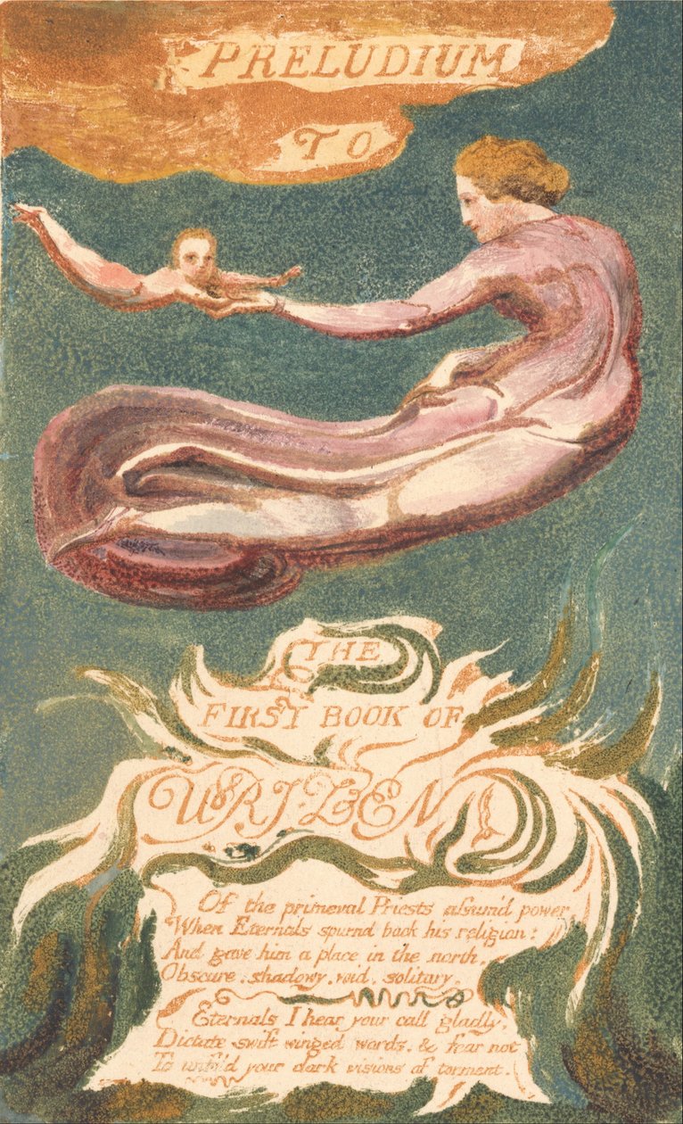 Il Primo Libro di Urizen, Tavola 2, Preludio al Libro di Urizen (Bentley 2a) da William Blake