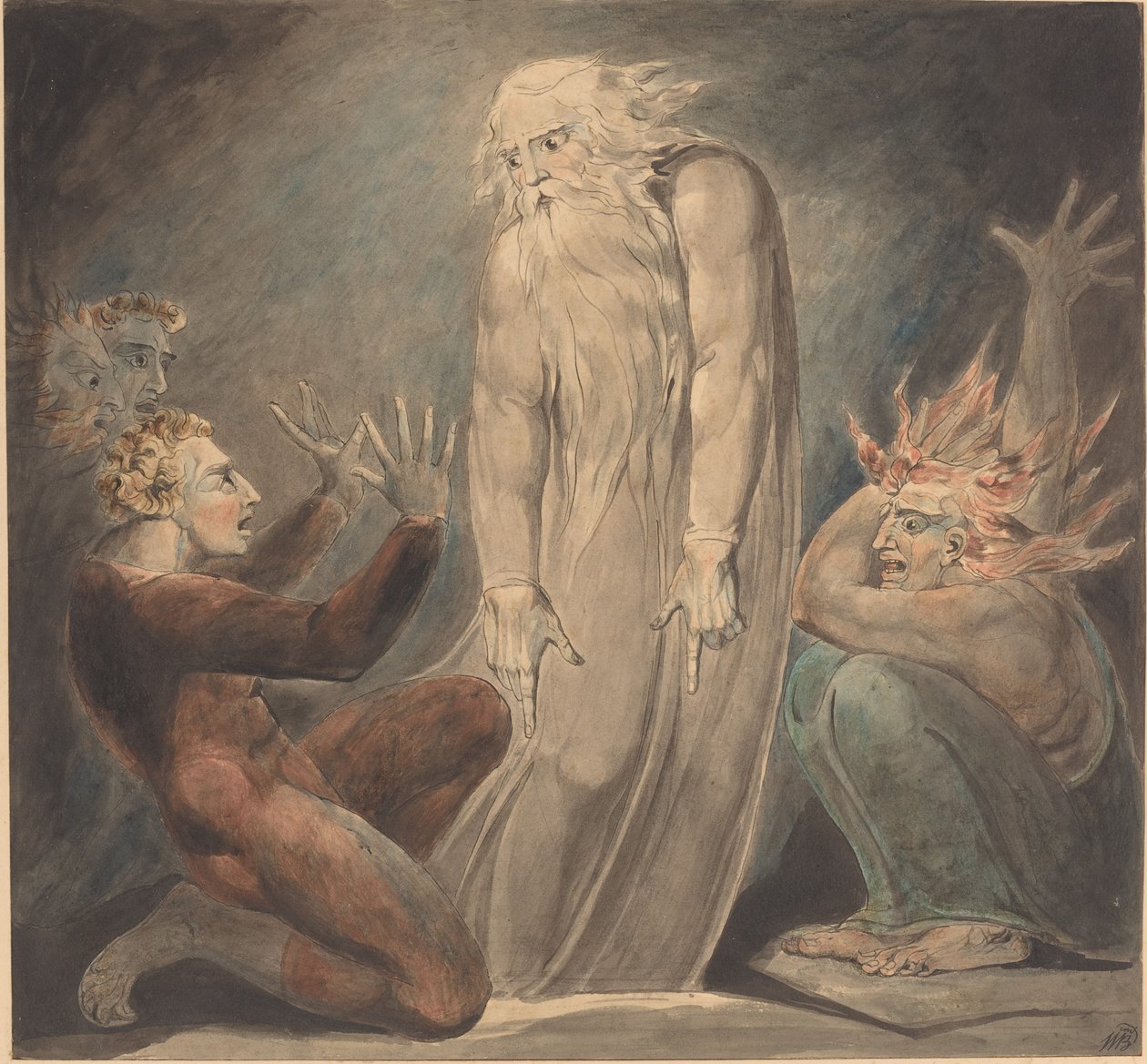 Il fantasma di Samuele appare a Saul da William Blake