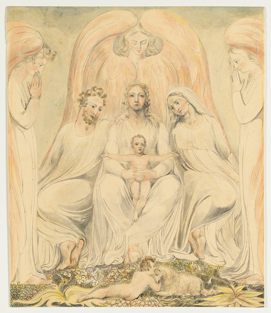 La Sacra Famiglia (conosciuta anche come Cristo nel grembo della Verità) da William Blake