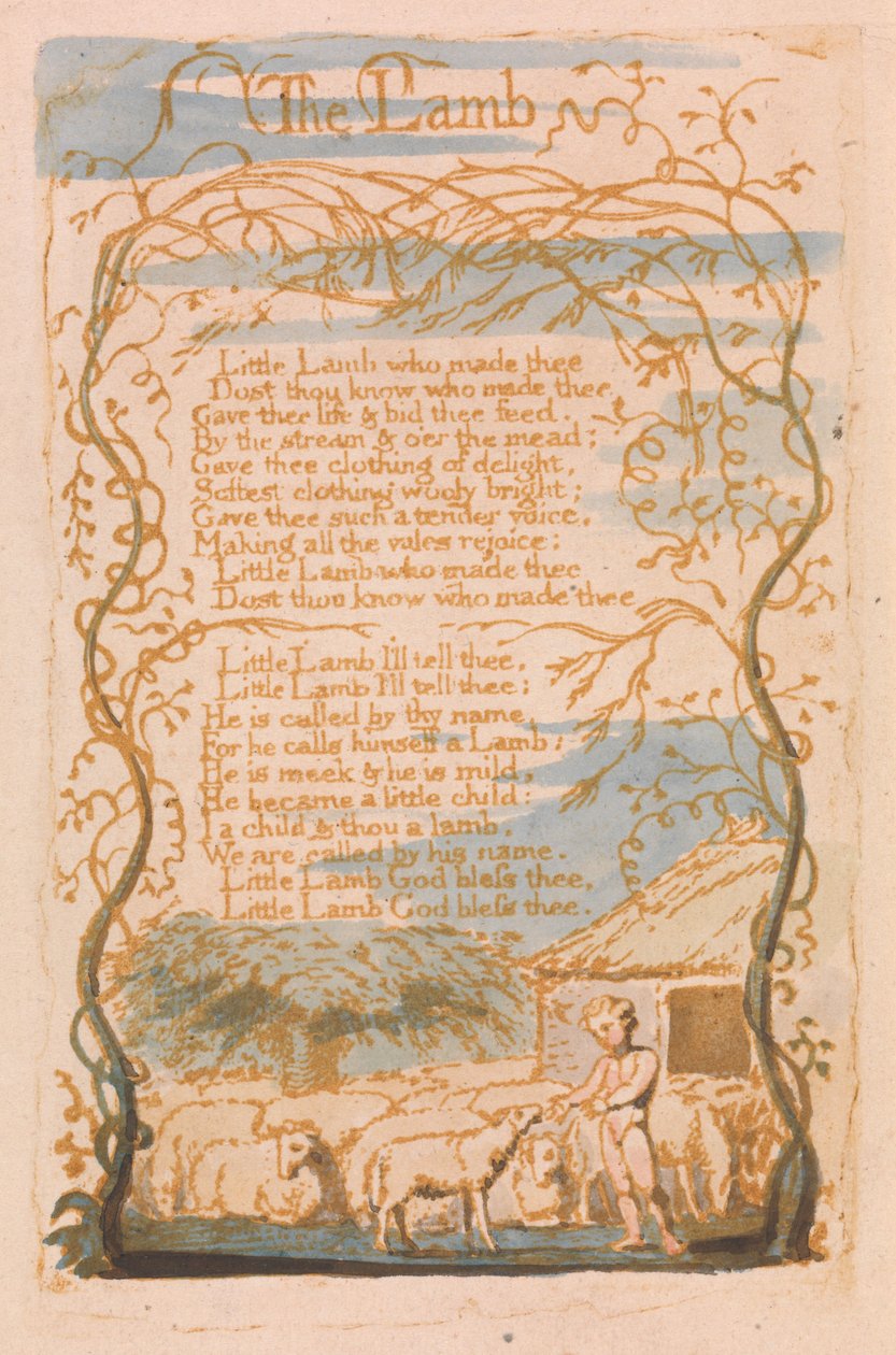 Das Lamm (Tafel 8) da William Blake