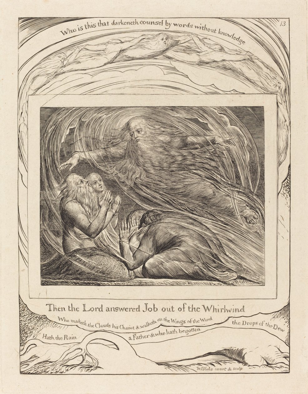 Il Signore risponde a Giobbe dal turbine da William Blake
