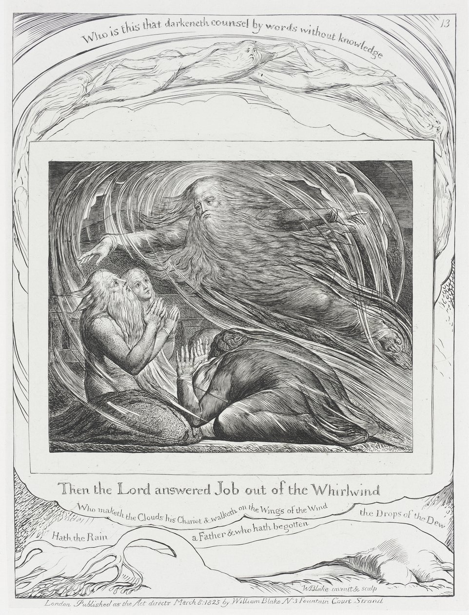 Il Signore risponde a Giobbe dal turbine da William Blake