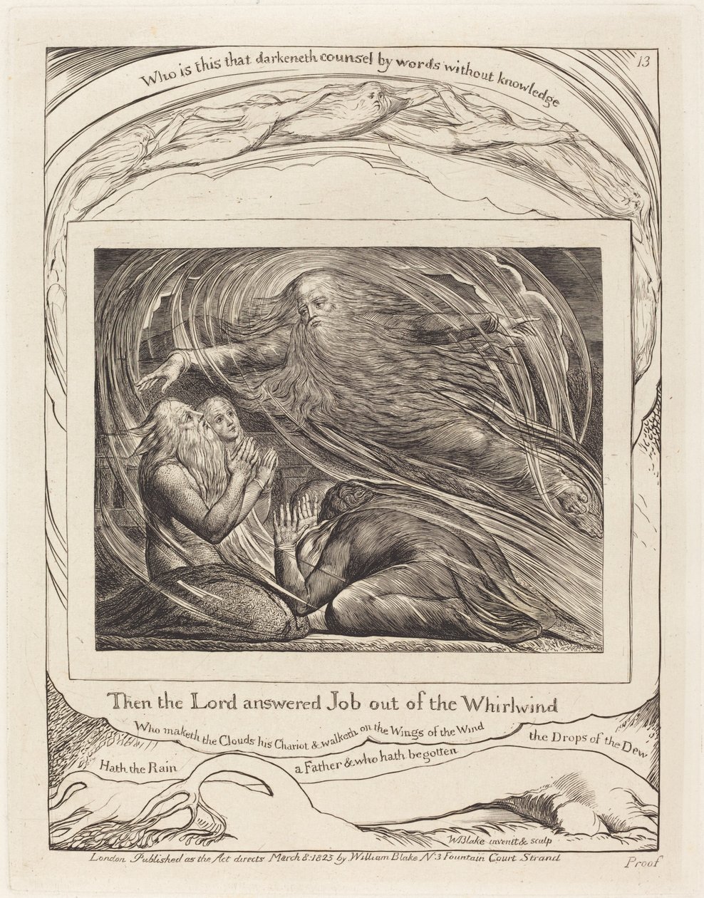 Il Signore risponde a Giobbe dal turbine da William Blake