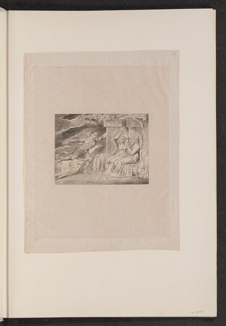 I messaggeri raccontano a Giobbe delle sue disgrazie da William Blake