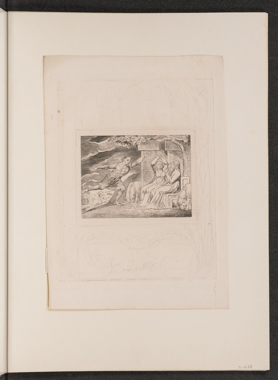I messaggeri raccontano a Giobbe delle sue disgrazie da William Blake