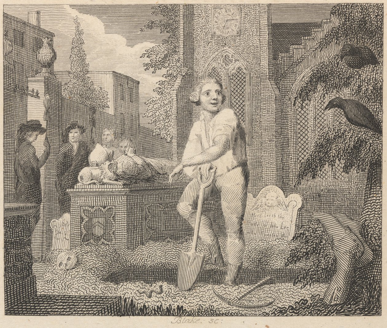 I corvi, il sagrestano e il verme della terra da William Blake