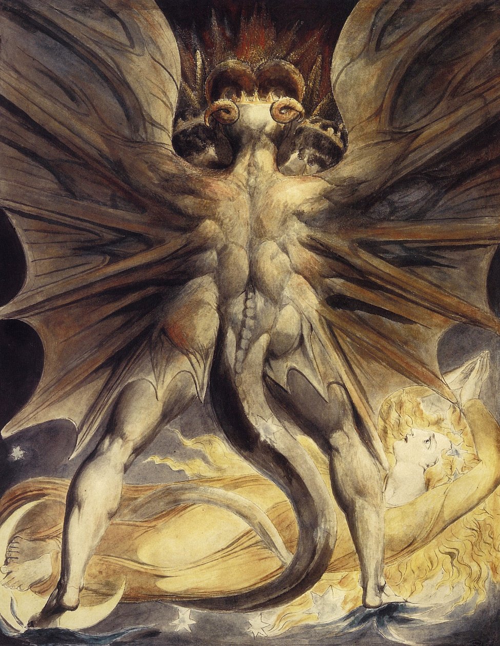 Il Drago Rosso e la Donna Vestita di Sole da William Blake