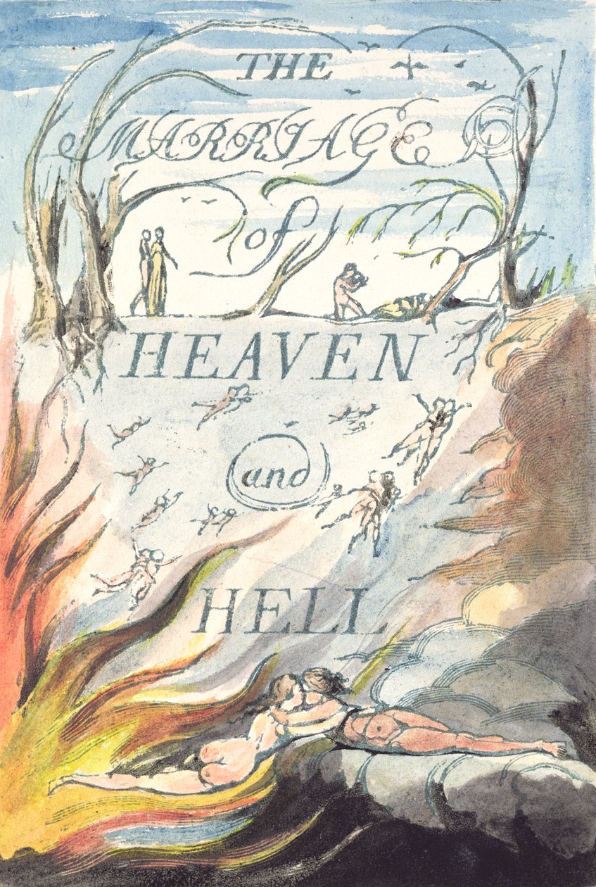Pagina del titolo, da Il matrimonio del cielo e dell