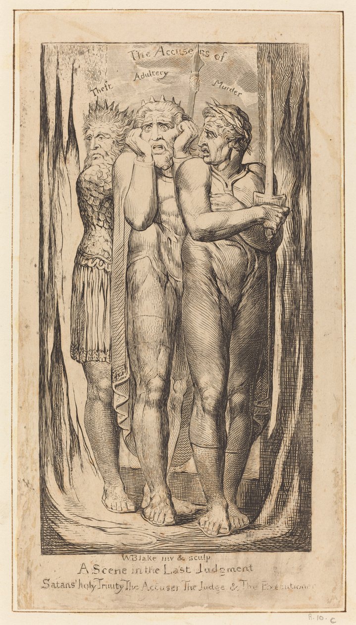 Guerra, gli accusatori di furto, adulterio, omicidio da William Blake