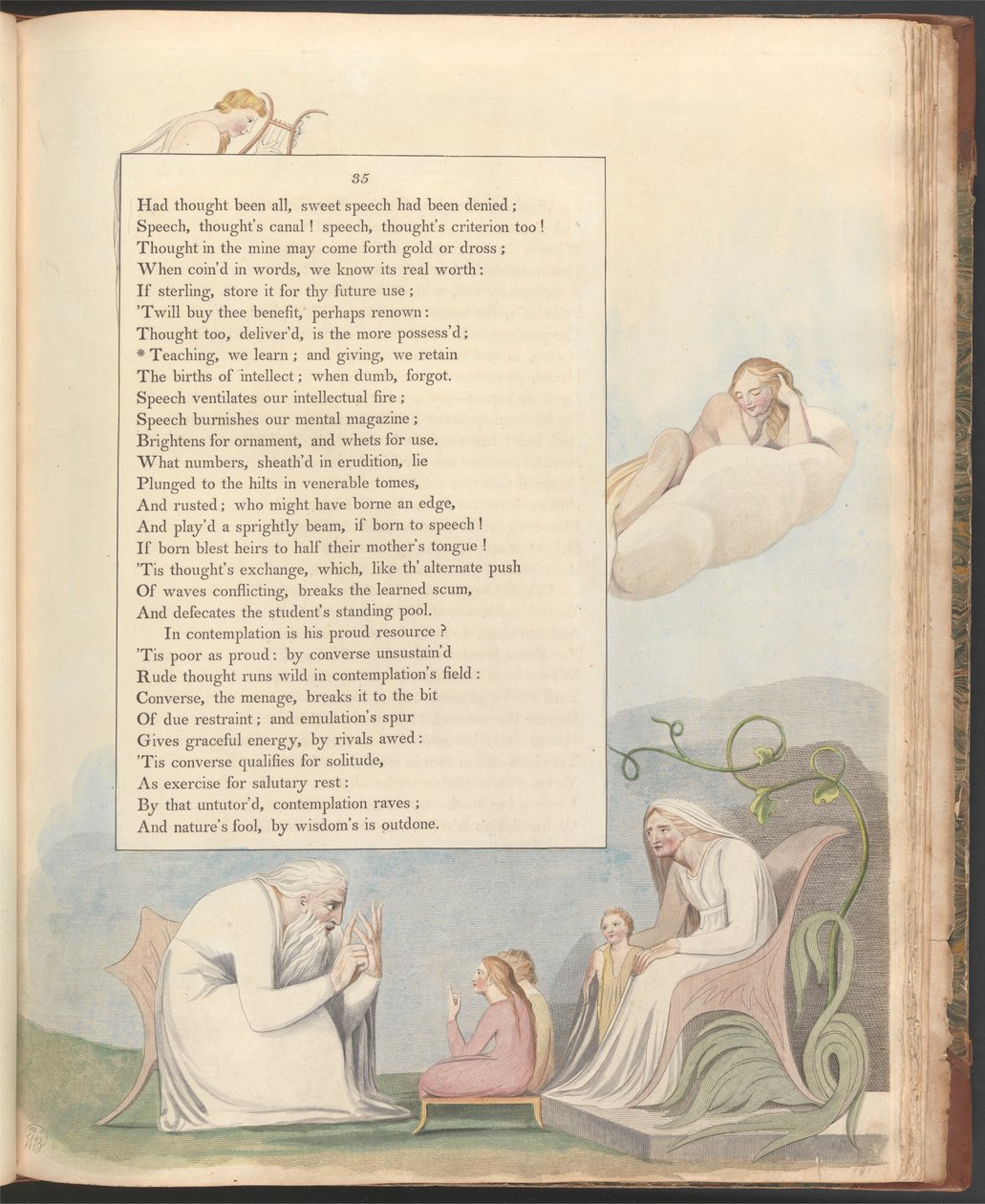 Pensieri Notturni di Young, Pagina 35, "Insegnando, impariamo; e dando, tratteniamo" da William Blake