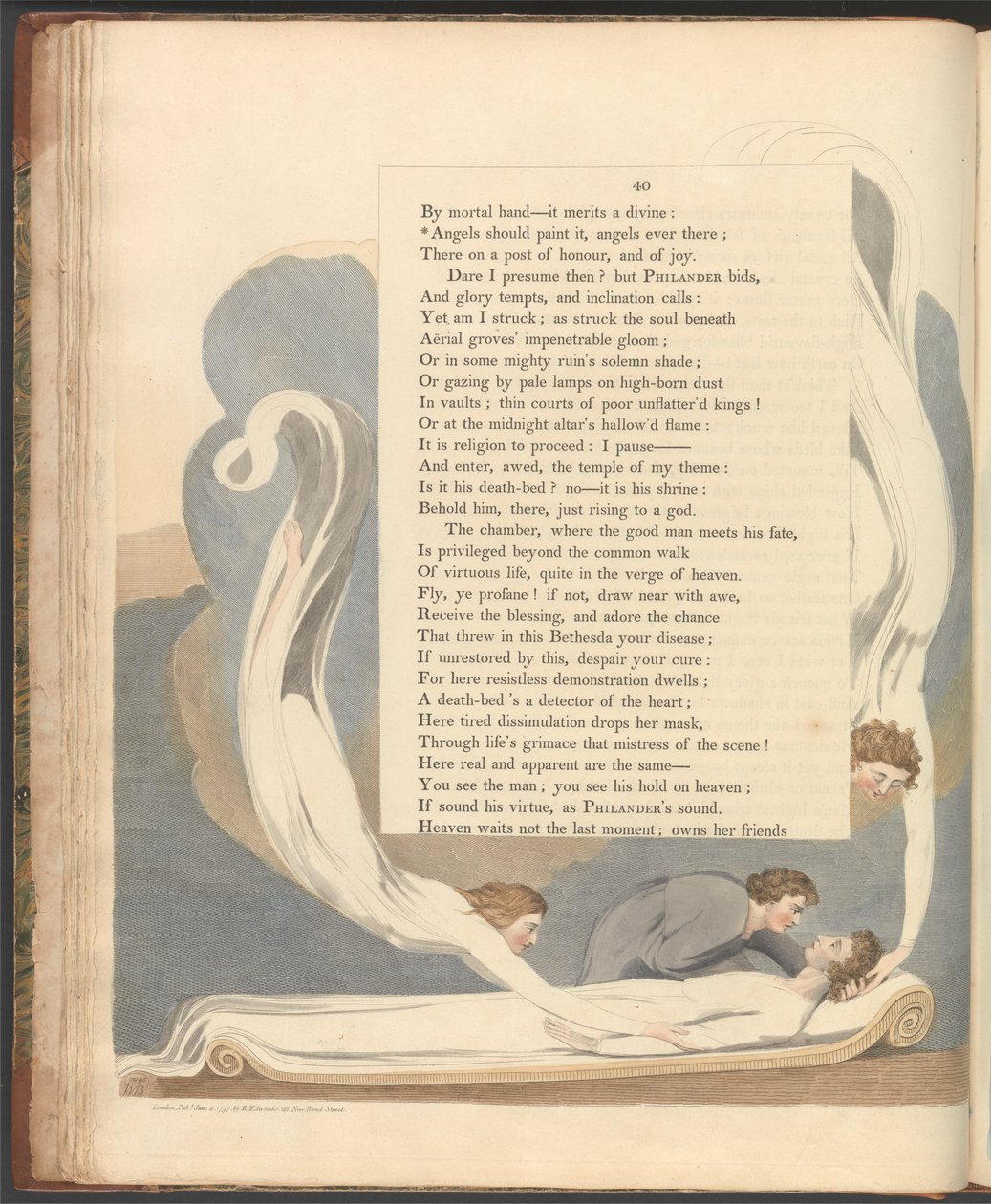 Pensieri notturni di Young, Pagina 40, "Gli angeli dovrebbero dipingerlo, angeli sempre lì" da William Blake