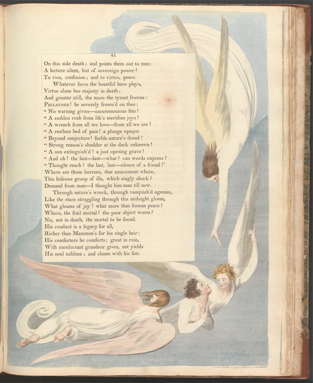 Pensieri notturni di Young, Pagina 41, Un segno radiante, il letto di morte del giusto da William Blake