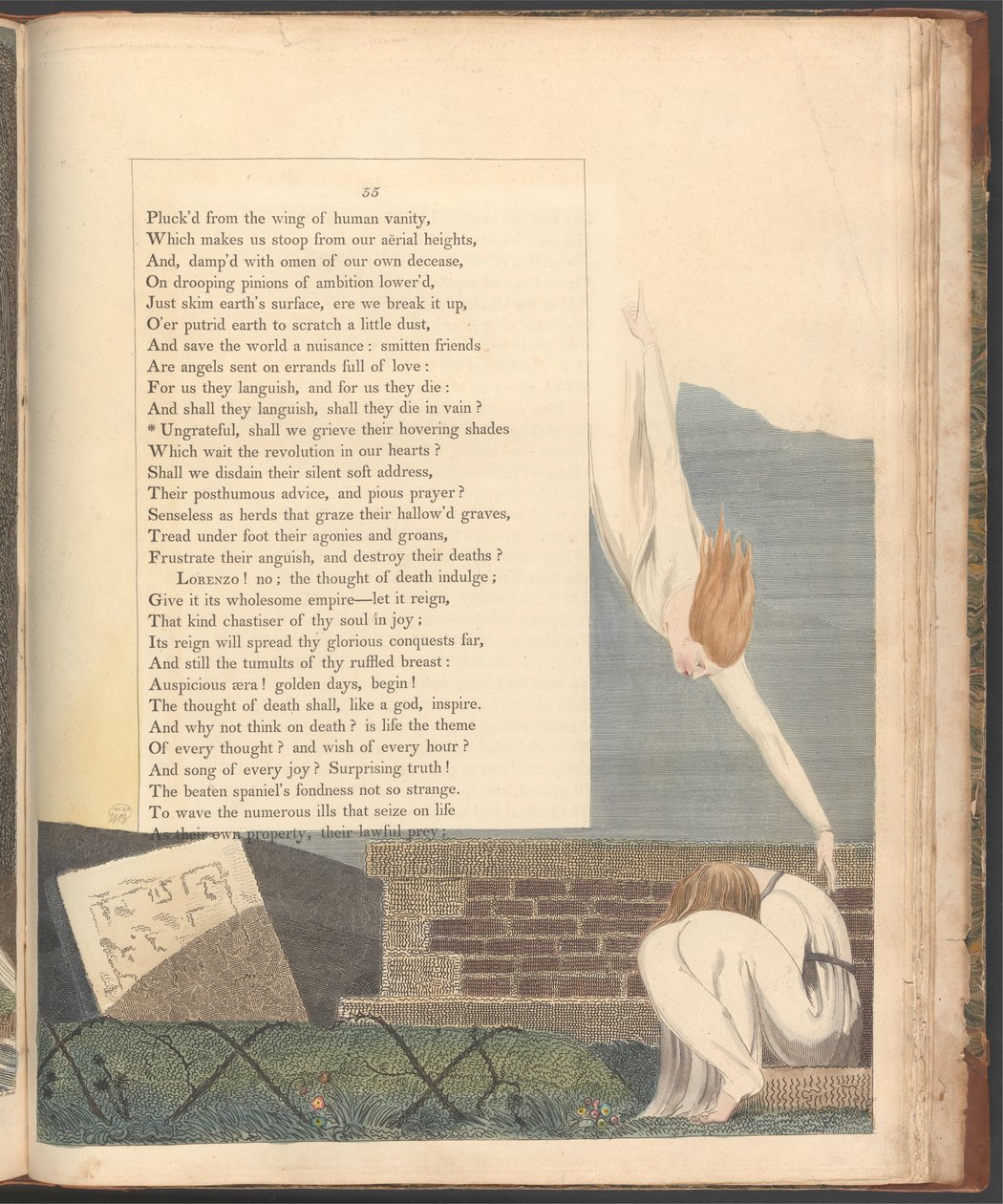 Pensieri notturni di Young, Pagina 55, "Ingrati, ci rattristeremo delle loro ombre fluttuanti" da William Blake