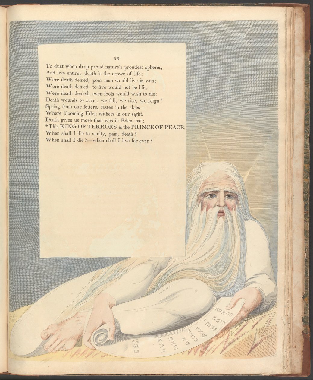 Pensieri notturni di Young, Pagina 63, "Questo Re dei Terrori è il Principe della Pace" da William Blake