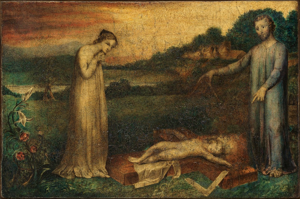 Il Bambino Gesù addormentato su una croce da William Blake