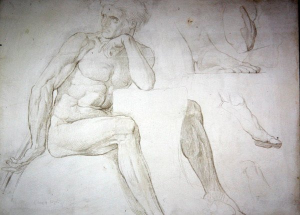 Studi di nudo maschile da William Blake Richmond