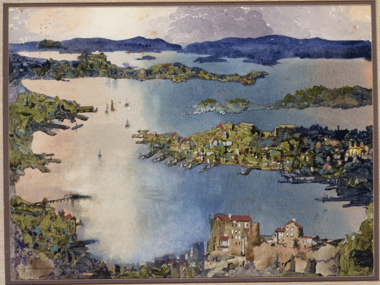 Un mare chiuso (Porto di Sydney), c.1895 da William Blamire Young