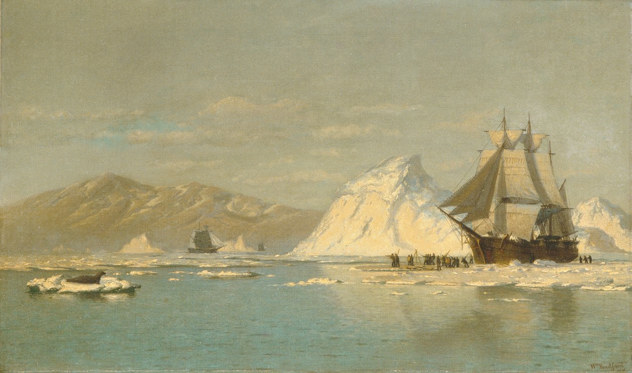 Al largo della Groenlandia - baleniera alla ricerca di acque libere da William Bradford